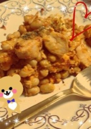 ☆大豆と鶏肉のポトフ風ケチャップ炒め☆-レシピのメイン写真