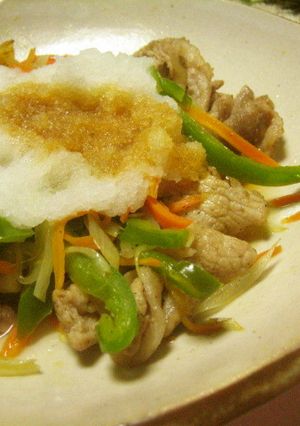 夏バテに簡単、豚肉と野菜の大根おろしのせ-レシピのメイン写真