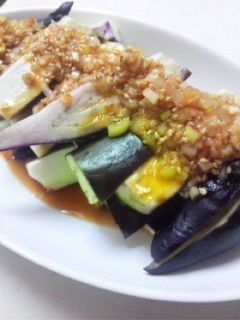 蒸しナスの香味ソースかけ-レシピのメイン写真