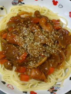煮込みハンバーグからのパスタ-レシピのメイン写真