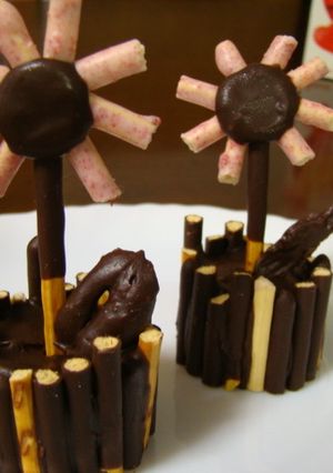 デコポッキー♪お花ポット-レシピのメイン写真