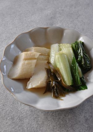 青梗菜と平天の昆布煮-レシピのメイン写真