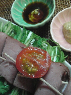♡水菜の焼き豚巻き 2種の風味で・・♡ -レシピのメイン写真