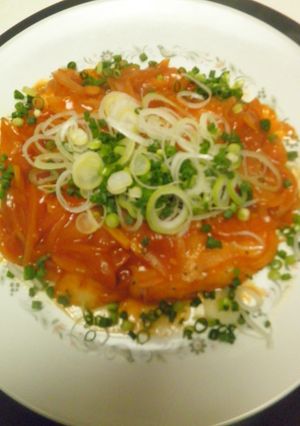 甘塩たらのケチャップ煮・薬味かけ！-レシピのメイン写真