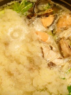 鯖缶で☆ダシ要らず海鮮みぞれ鍋☆雪見鍋-レシピのメイン写真