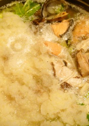 鯖缶で☆ダシ要らず海鮮みぞれ鍋☆雪見鍋-レシピのメイン写真