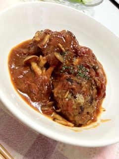 簡単*トマト煮込みハンバーグ-レシピのメイン写真