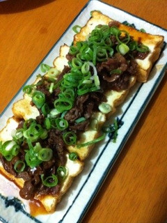 厚揚げのステーキ☆牛肉のせ-レシピのメイン写真