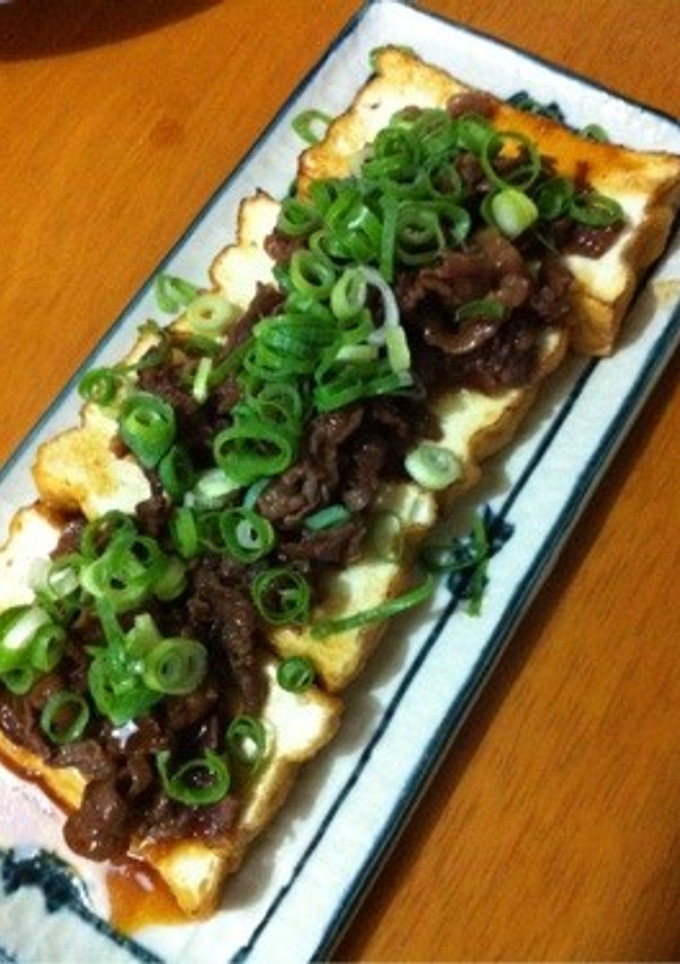 厚揚げのステーキ☆牛肉のせ-レシピのメイン写真