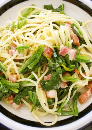 ほうれん草とベーコンのクリームパスタ-レシピのメイン写真