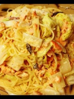 ⁂皆の推し麺⁂鮭と白菜の豆乳パスタ-レシピのメイン写真