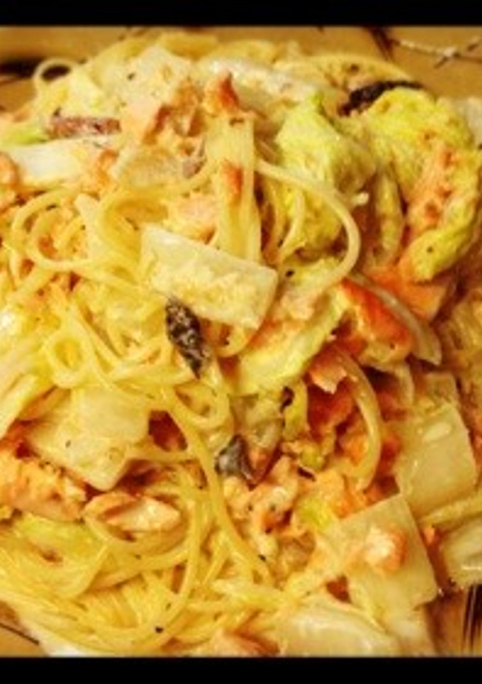 ⁂皆の推し麺⁂鮭と白菜の豆乳パスタ-レシピのメイン写真
