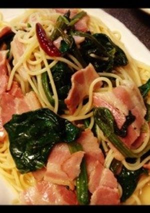 ⁂皆の推し麺⁂ベーコンとほうれん草パスタ-レシピのメイン写真