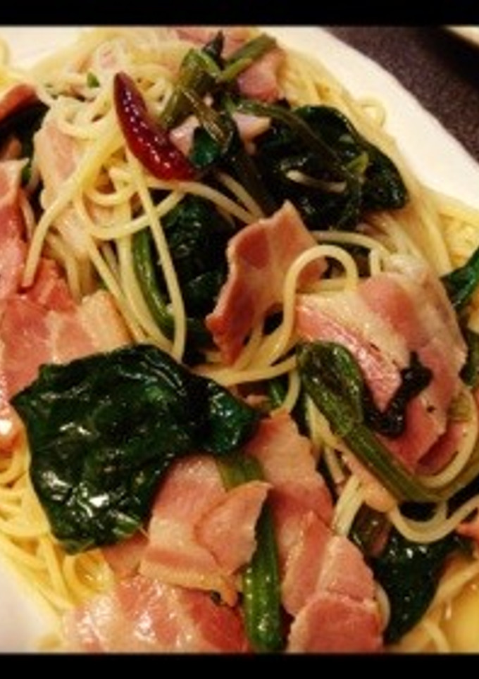 ⁂皆の推し麺⁂ベーコンとほうれん草パスタ-レシピのメイン写真