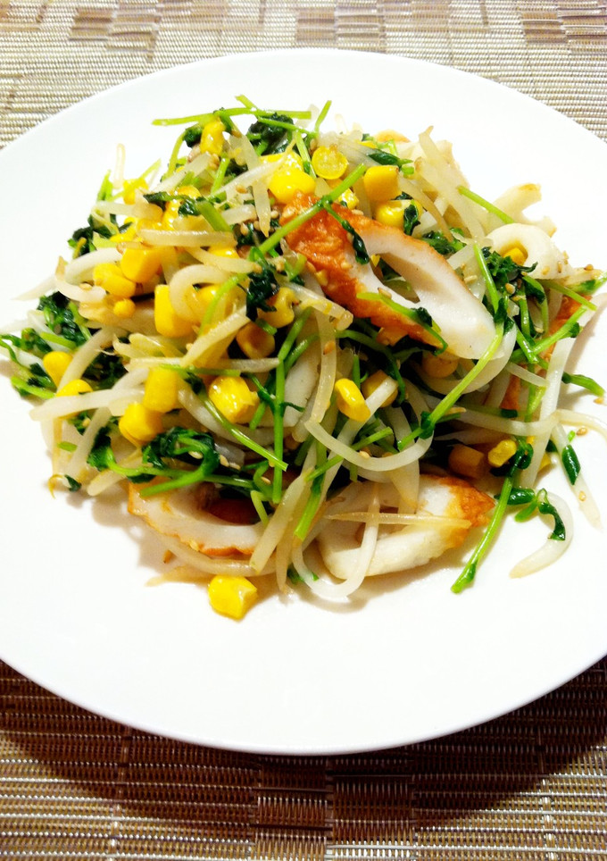 節約レシピ♬豆苗ともやしと竹輪の炒め物-レシピのメイン写真