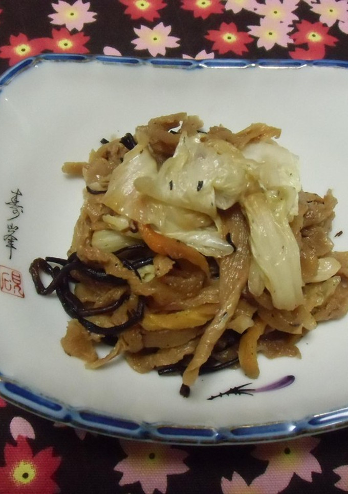白菜とひじきの炒め煮-レシピのメイン写真