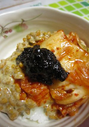 納豆キムチどん!!!海苔佃煮のせ-レシピのメイン写真
