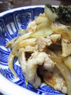 鶏肉とたまねぎのからし醤油和え-レシピのメイン写真