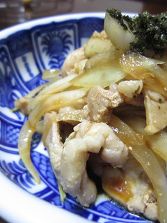 鶏肉とたまねぎのからし醤油和え-レシピのメイン写真