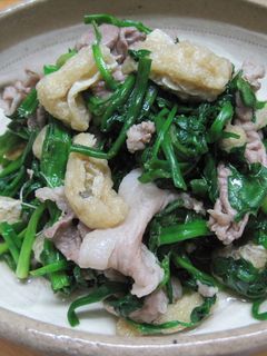 せりと豚肉の炒め物-レシピのメイン写真