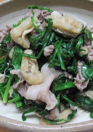 せりと豚肉の炒め物-レシピのメイン写真