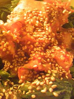 キムチと菜の花の焼肉のタレ胡麻和え-レシピのメイン写真