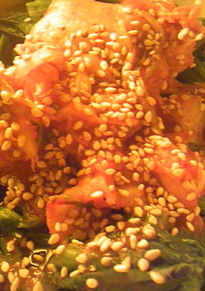 キムチと菜の花の焼肉のタレ胡麻和え-レシピのメイン写真