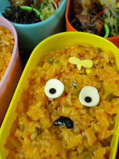 キャラ弁★ケチャップご飯でムック-レシピのメイン写真