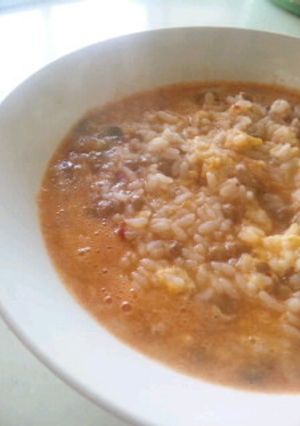 簡単！キムチ納豆雑炊-レシピのメイン写真