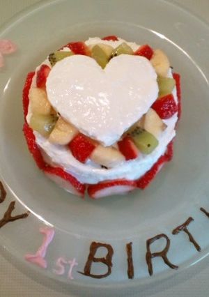 ファーストバースデー♡デコケーキ-レシピのメイン写真