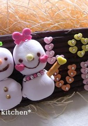 雪だるまラブラブデコポッキー-レシピのメイン写真
