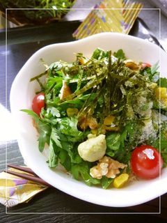 塩胡桃×春菊の丼-レシピのメイン写真