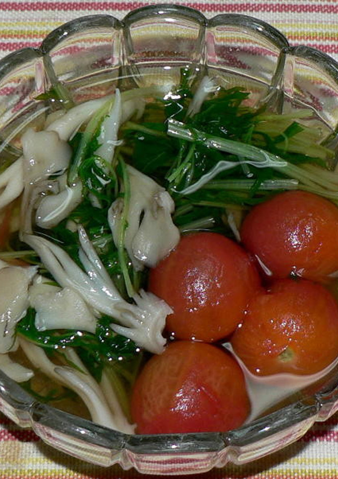 水菜と舞茸とミニトマトの煮浸し-レシピのメイン写真