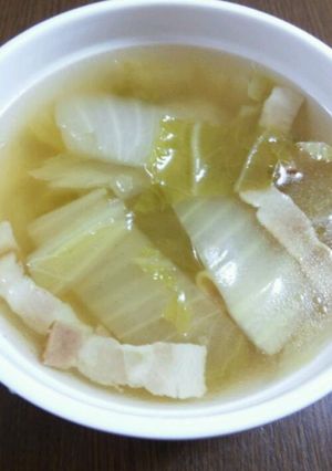 簡単☆白菜とベーコンのあったかスープ☆-レシピのメイン写真