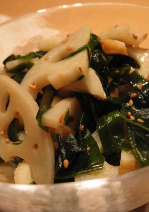 シャキさっぱり!蓮根とわかめの胡麻風味-レシピのメイン写真