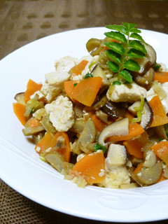 大きめ野菜の炒り豆腐-レシピのメイン写真