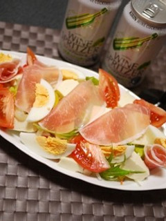 生ハムと豆腐のヘルシーサラダ♪-レシピのメイン写真
