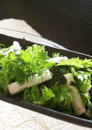 わさび菜と長芋のサラダ-レシピのメイン写真