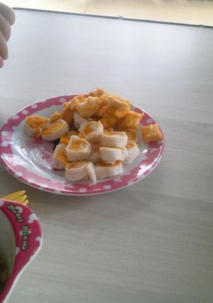 離乳食 カボチャロールパンと耳のフレンチ-レシピのメイン写真