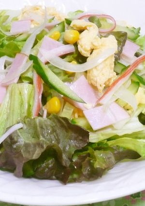 モリモリ食べよう♬♫具沢山レタスサラダ✿-レシピのメイン写真
