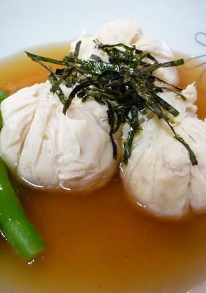 ♡☆とろりあんかけ♪鶏ひき肉と豆腐の茶巾-レシピのメイン写真