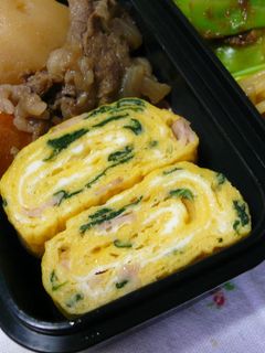 ❦ほうれん草&ハムの卵焼き❦-レシピのメイン写真
