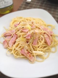 ねぎとベーコンのペペロンチーノ♪-レシピのメイン写真