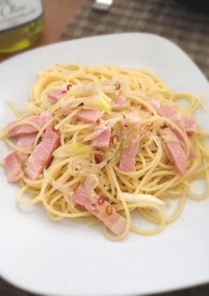 ねぎとベーコンのペペロンチーノ♪-レシピのメイン写真