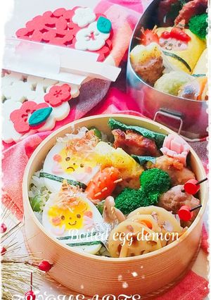 キャラ弁❤節分に✿茹で卵de黄鬼くん✿-レシピのメイン写真