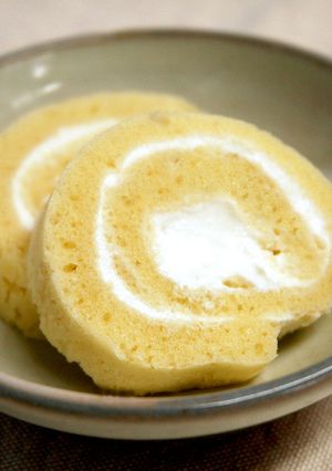 おやつイン☆レンジで豆乳ロールケーキ-レシピのメイン写真