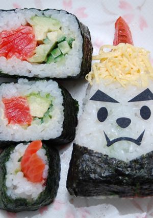 節分は鬼さん恵方巻き▲キャラ弁にもどうぞ-レシピのメイン写真