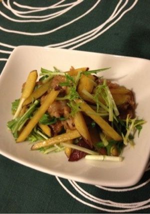 簡単‼豚肉とさつまいもの甘辛炒め-レシピのメイン写真