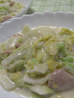 豆乳と米粉で作る【白菜のクリーム煮】-レシピのメイン写真
