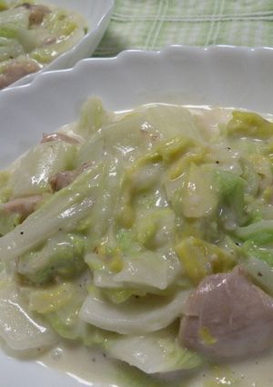 豆乳と米粉で作る【白菜のクリーム煮】-レシピのメイン写真